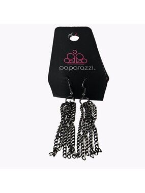Retro Metal Tassel Dangle Earrings Silver Tone Statement Fashion Jewelry Women